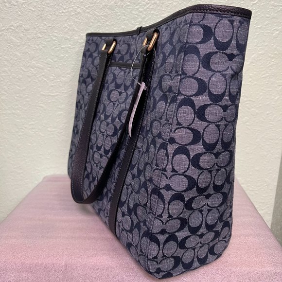 Coach Hudson Double Handle Tote In Signature Chambray c8182 - Picture 2 of 7